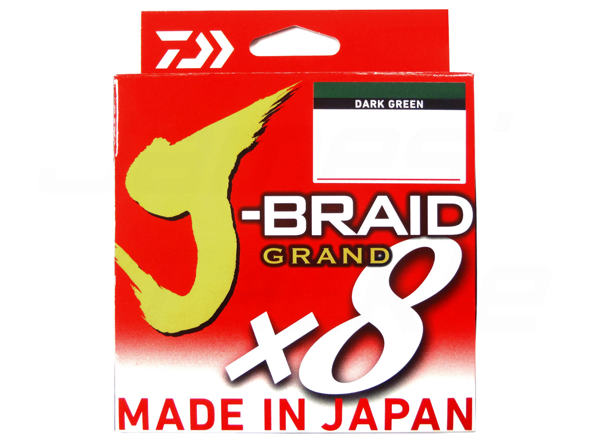 Daiwa J-BRAID x8 GRAND Braided Line 8lb / Dark Green